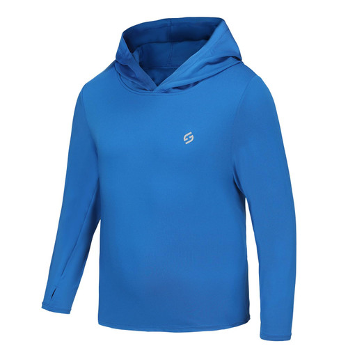 Long Sleeve for Kids UPF 50+ Sun Protection Hooded Swimming Hiking