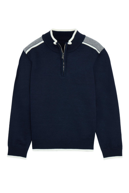 X RAY RAW X (4-12) Quarter-Zip Long Sleeve Mock Neck Knit Sweater for Kids