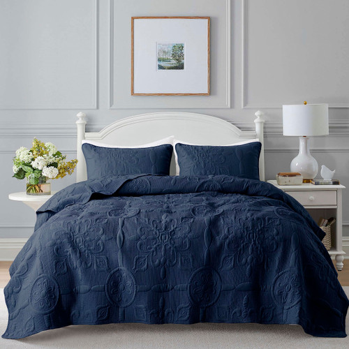 B2EVER Boho Quilt California King Size Bedding Set with Pillow Shams