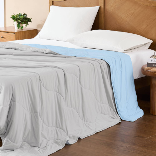 WDCOZY Cooling Comforter King Size, QMAX>0.4 Soft Blanket for Hot Sleepers