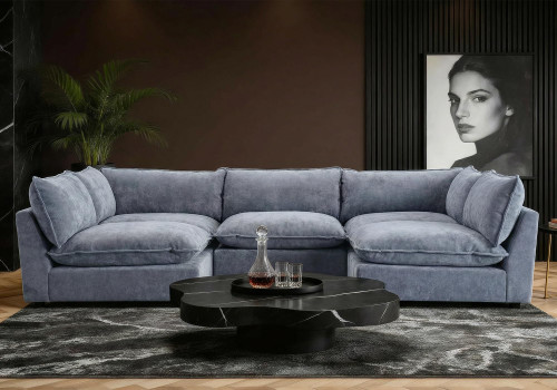 Iroomy Modular Sectional Sofa, Oversized Chenille Cloud Couch
