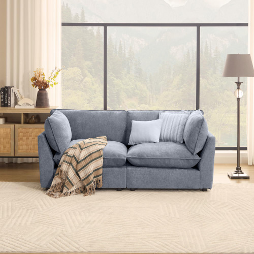 Iroomy Modular Sectional Sofa, Oversized Chenille Cloud Couch