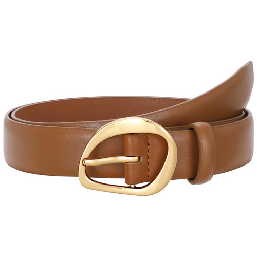 Jeans Pants, Fashion Dress Waist Belt with Gold Buckle