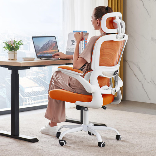 Office Desk Chairs with Wheels, Comfortable Gaming Chairs (1, Khaki)