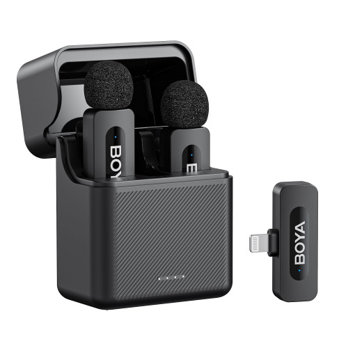 V3 Wireless Lavalier Microphone for iPhone with MFi Certified Lightning Port, 36H Battery Life