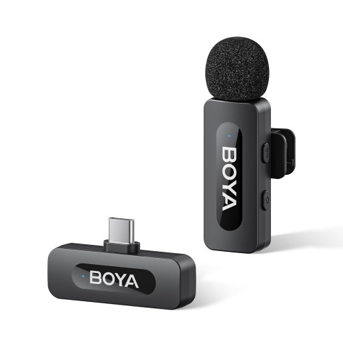 BY-V10 Wireless Microphones for iPhone 17/16/15 & Android/Laptop with USB-C Port, 328ft Range, 9H Battery Life