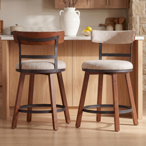 Modern Bar Stools Set of 2, 26"