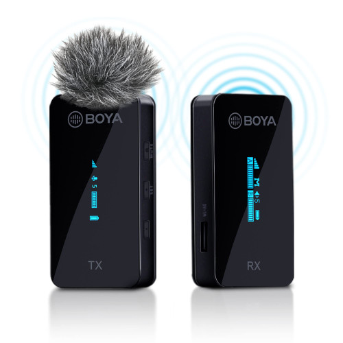 2.4GHz Adaptive Frequency Hopping Wireless Lavalier Microphone Kit, 328ft Barrier-Free Transmission