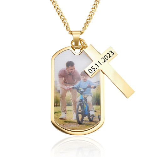 CALLIE Personalized Picture Necklace for Men