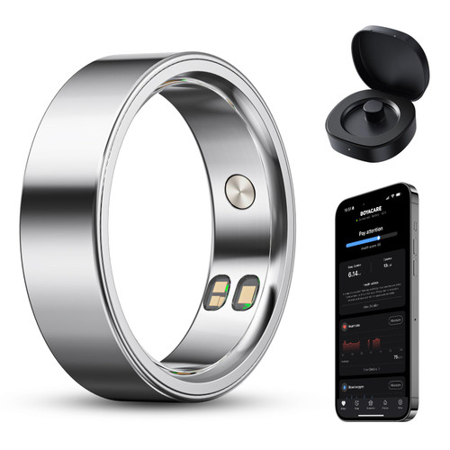 Smart Ring for Women/Men, Fitness Tracker Ring with Call & Alarm Vibration, Heart Rate, Blood Oxygen