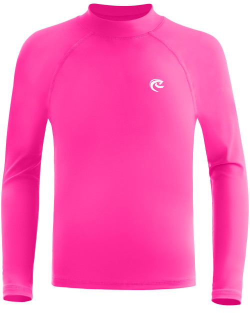 Boys' Long Sleeve Rash Guard, UPF 50+ Swim Shirt Toddler Kids