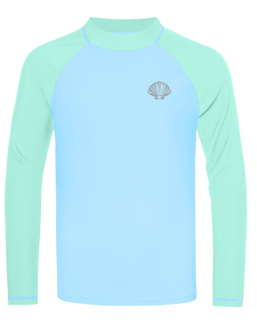Boys Long Sleeve Rash Guard Swim Shirt