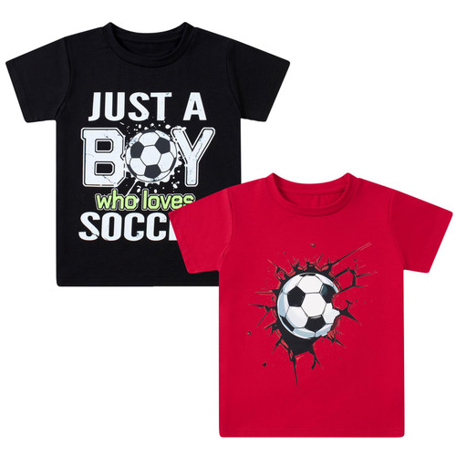 2 Pcs - Soft Cotton Short Sleeve Shirts - Perfect for School