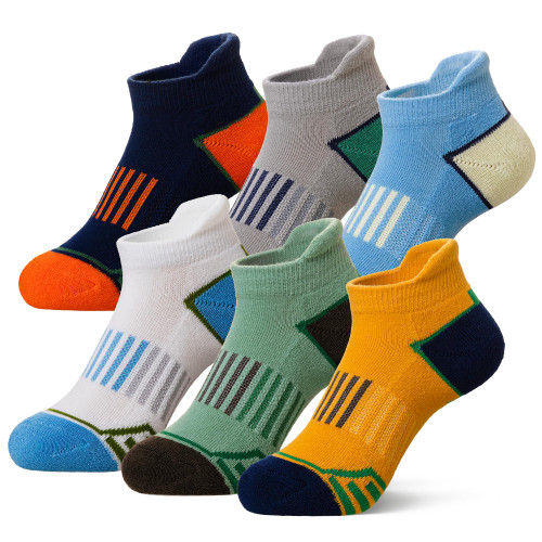 SeeyAN Kids Socks Boys Ankle Athletic Half Cushioned Low Cut Sport Cotton