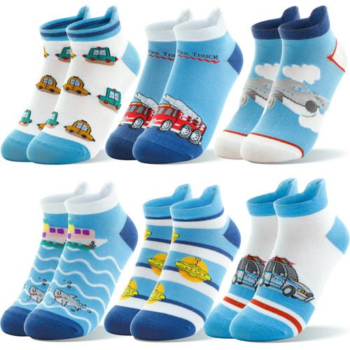 Boys Ankle Socks No Show Low Cut Funny Cute Cartoon