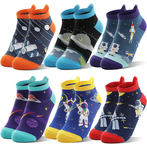 Boys Ankle Socks No Show Low Cut Funny Cute Cartoon Novelty Cotton Socks