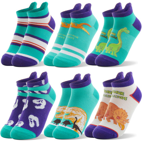 Low Cut Funny Cute Cartoon Novelty Cotton Socks 6 Pairs