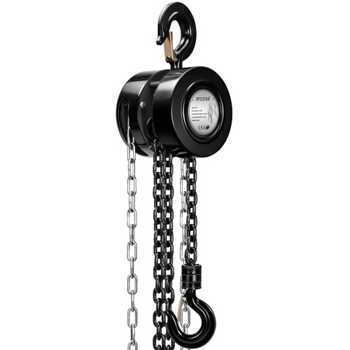 Manual Chain Fall for Warehouse Building Automotive Machinery Black