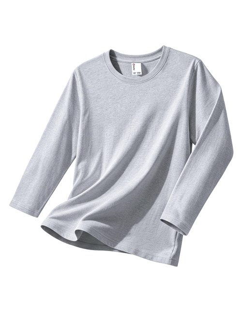 Boys Long Sleeve Shirts Cotton Solid Crew Neck