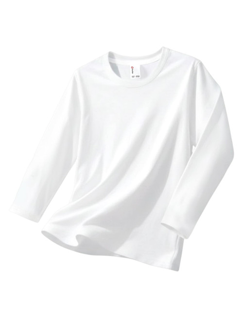 Boys Long Sleeve Shirts Cotton Solid Crew Neck