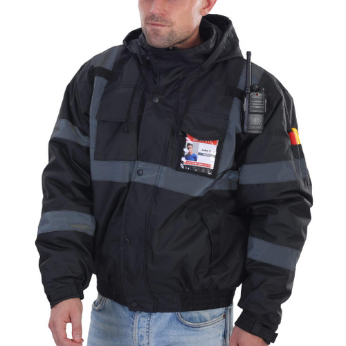 Jackets Waterproof with Pockets and Zipper, Black Bottom, Class 3