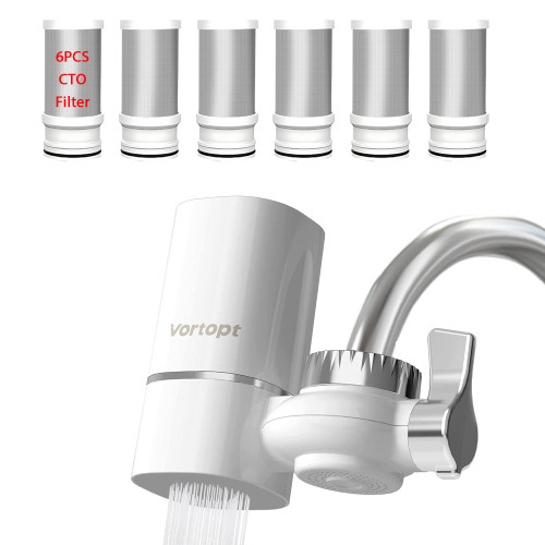 400 Gallon Capacity, Reduces 99% Chlorine & Odors, With 6 Replacement Cartridges