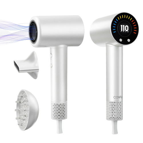 Lightweight Ionic Hair Dryer for Women and Men White