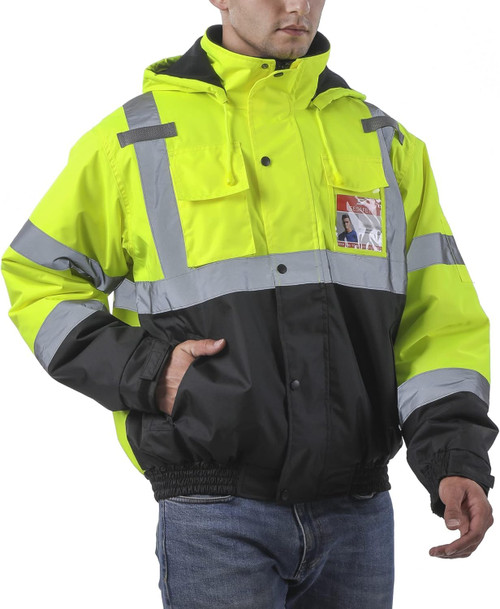 Jackets Waterproof with Pockets and Zipper, Black Bottom, Class 3