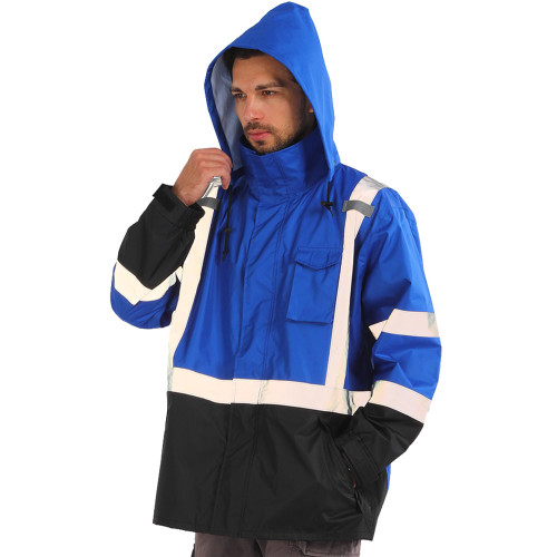 r Mesh, Class 3 HighVisibility Rain Gear,Removable Hood