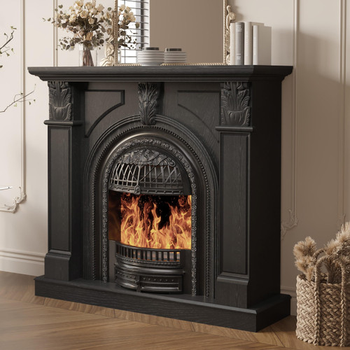 BLANKSPACE 48" Birdcage Electric Fireplace TV Stand with Mantel