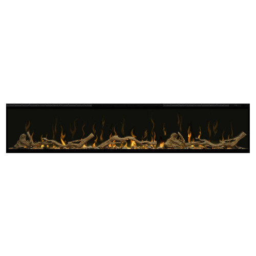 Dimplex IgniteXL® 74" Built-in Linear Electric Fireplace with Driftwood and River Rock Accessories (Models: XLF74 & LF74DWS-KIT)