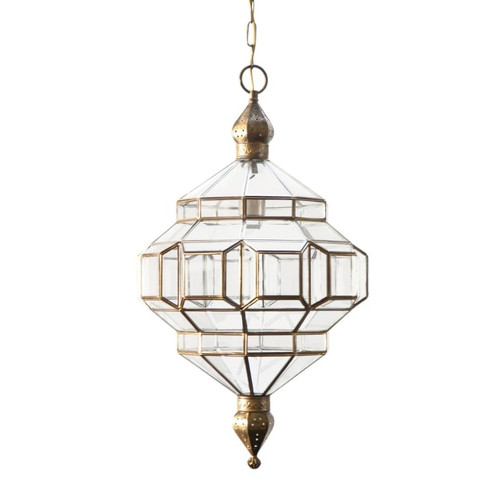 Moroccan Lighting Style Elegance Filigrain Suspension Light, White Glass Ceiling Chandelier