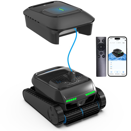 Pool Cleaner Robot for Surface, Walls, Waterline & Floor Cleaning, 10000GPH Suction, Self-Parking