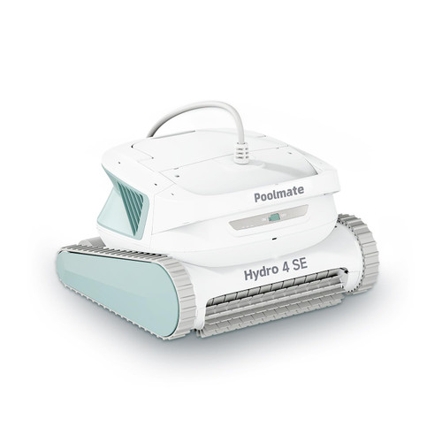 Hydro 4SE Robotic Pool Cleaner, Wired Automatic Pool Vacuum with Wall & Waterline Cleaning, Oversized Top-Loading Filter