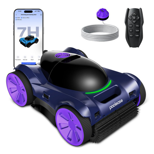 S1 Robotic Pool Cleaner, Cleans Wall & Waterline Cleaning | Ultra-Long 420Min Runtime Accurate Sensor-Enabled Obstacle Evasion