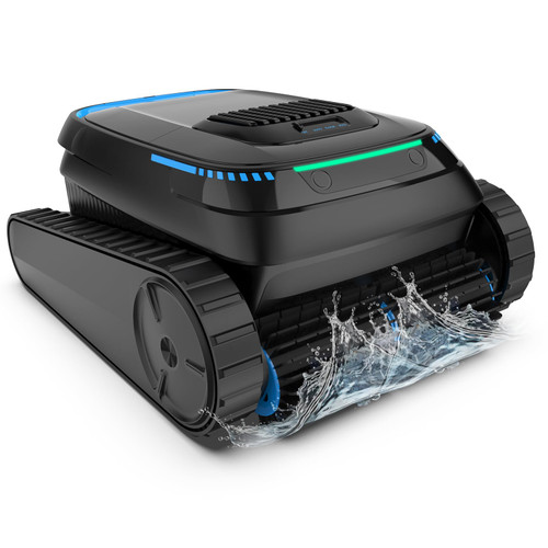 Pool Robot Vacuum, Cordless Robotic Pool Cleaner | 5000GPH, 120min run, Cleans floor/walls/waterline