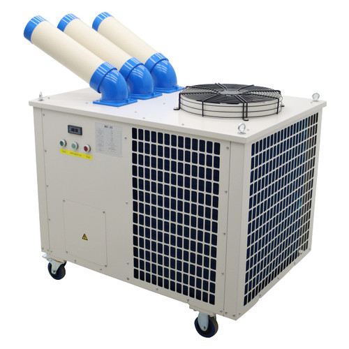 TECHTONGDA 28900 BTU Industrial Spot Cooler, Portable Air Conditioner with 3 Column Outlet, 1550m³/h High Airflow, 220V Outdoor