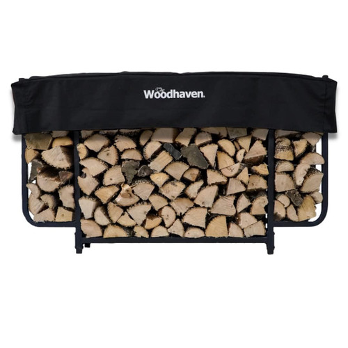 Woodhaven Courtyard Outdoor Firewood Rack With Cover (6 Foot)