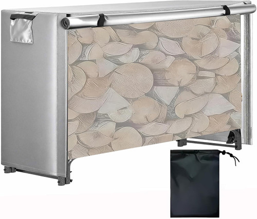10ft Heavy Duty Waterproof Firewood Log Rack Cover, 600D Oxford Outdoor Storage