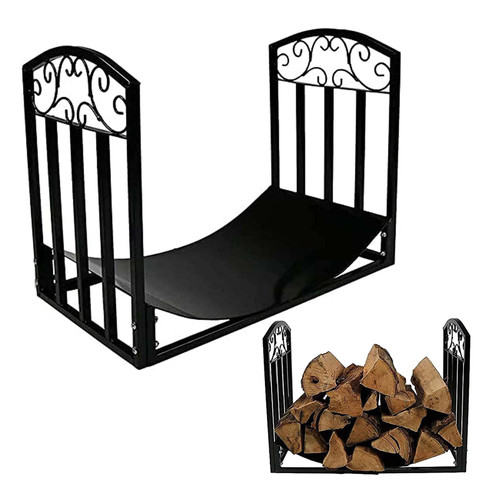 Firewood Rack with Carrier, Firewood Log Rack Adjustable, Firewood Rack