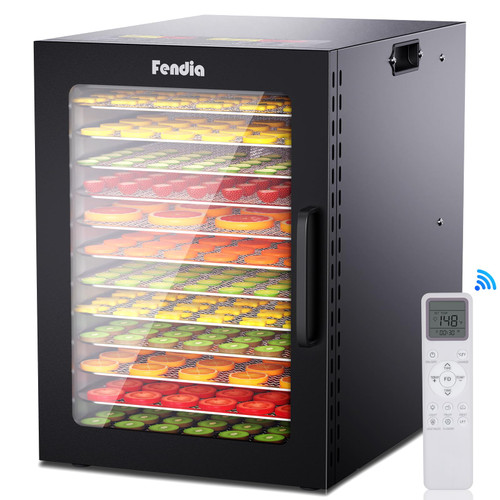 Food Dehydrator for Jerky, 12 Stainless Steel Large Trays