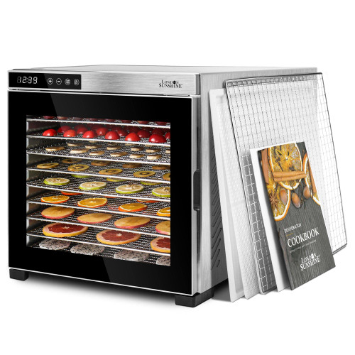 1000W Commercial Food Dehydrator | Double Wall Stainless Steel with Temp Viewing