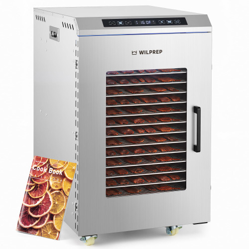 1600W Food Dehydrator for Jerky, 18-Tray, 31 sq ft Food Dryer with 86-185°F Temp Range