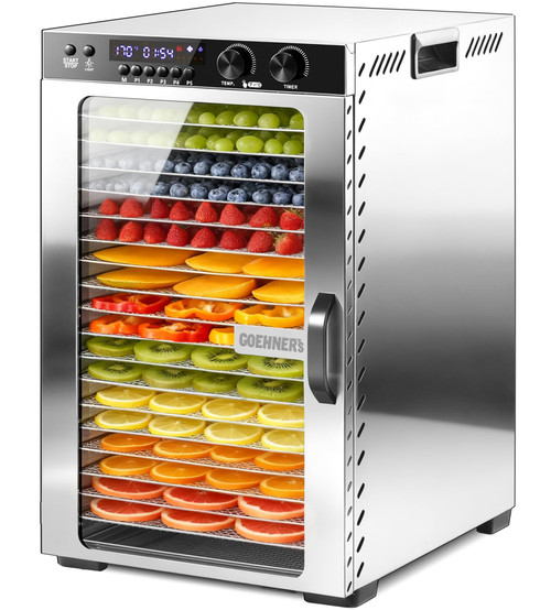 Food Dehydrator Machine, 18 Stainless Steel Trays,1100W | Food Dryer
