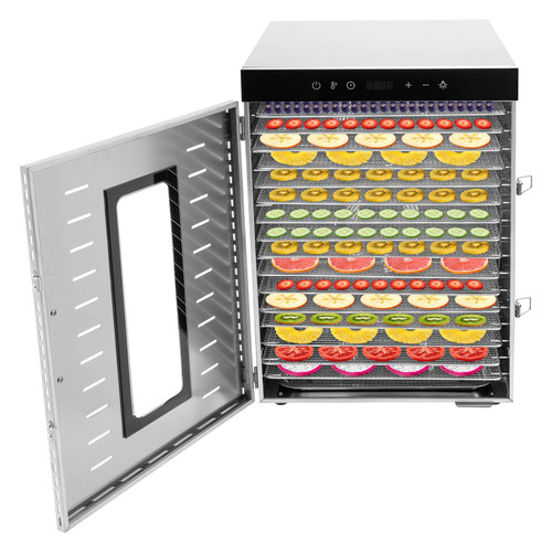 Commercial Food Dehydrator 16-Tray Fruit and Meat Dehydrator Stainless Steel