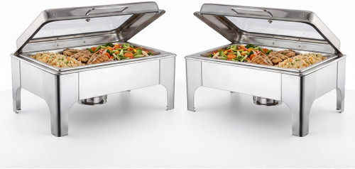 Stainless Steel Food Warmer, Hydraulic Slow Close Lid
