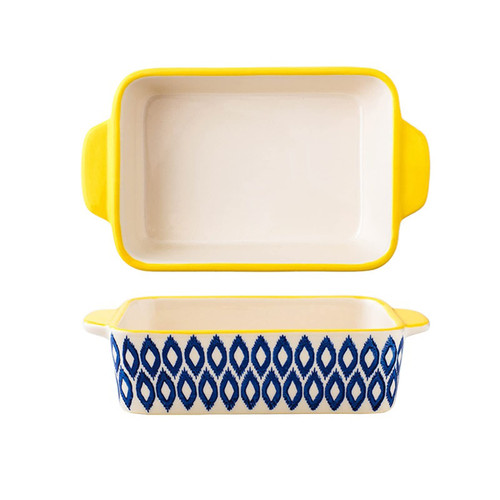Rectangular Ceramic Baking Dish Roasting Food Dish Bakeware Pan