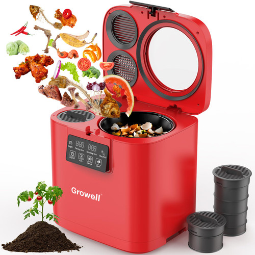 Composter for Kitchen, 4L Odorless Countertop Compost Bin | 3-Year Warranty Brushless Motor