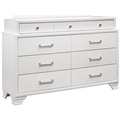 Global Furniture USA White-DR Jordyn Textured Dresser