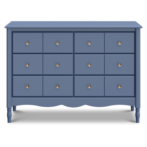 6-Drawer Assembled Dresser (48") in Cove Blue, Greenguard Gold Certified, Smooth Glide, Adult and Child Nursery Dresser